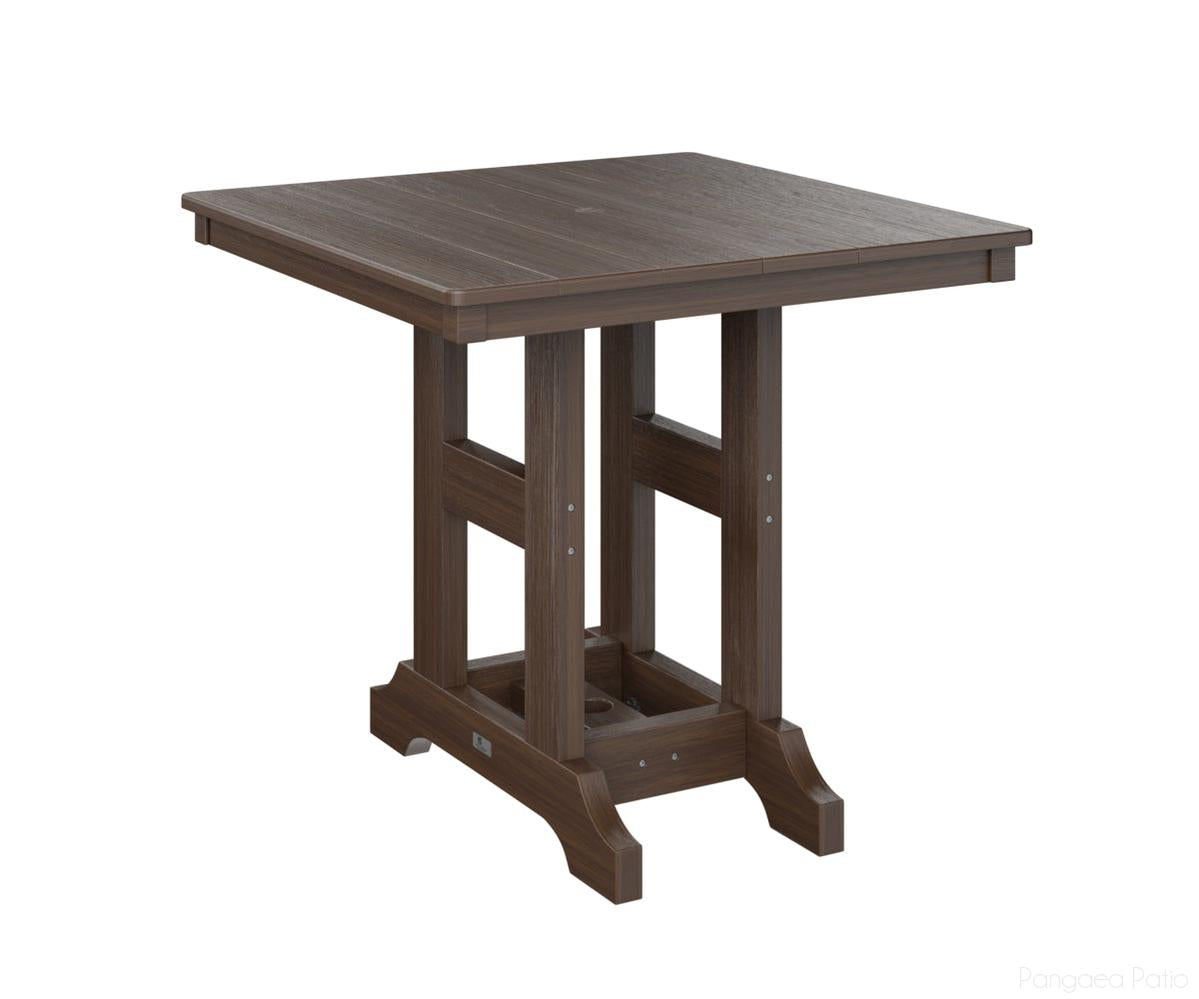 BGGCST0033BBW-Berlin Gardens-Garden Classic 33" x 33" Square Table - Bar Height-Brazilian Walnut BG-Pangaea Patio