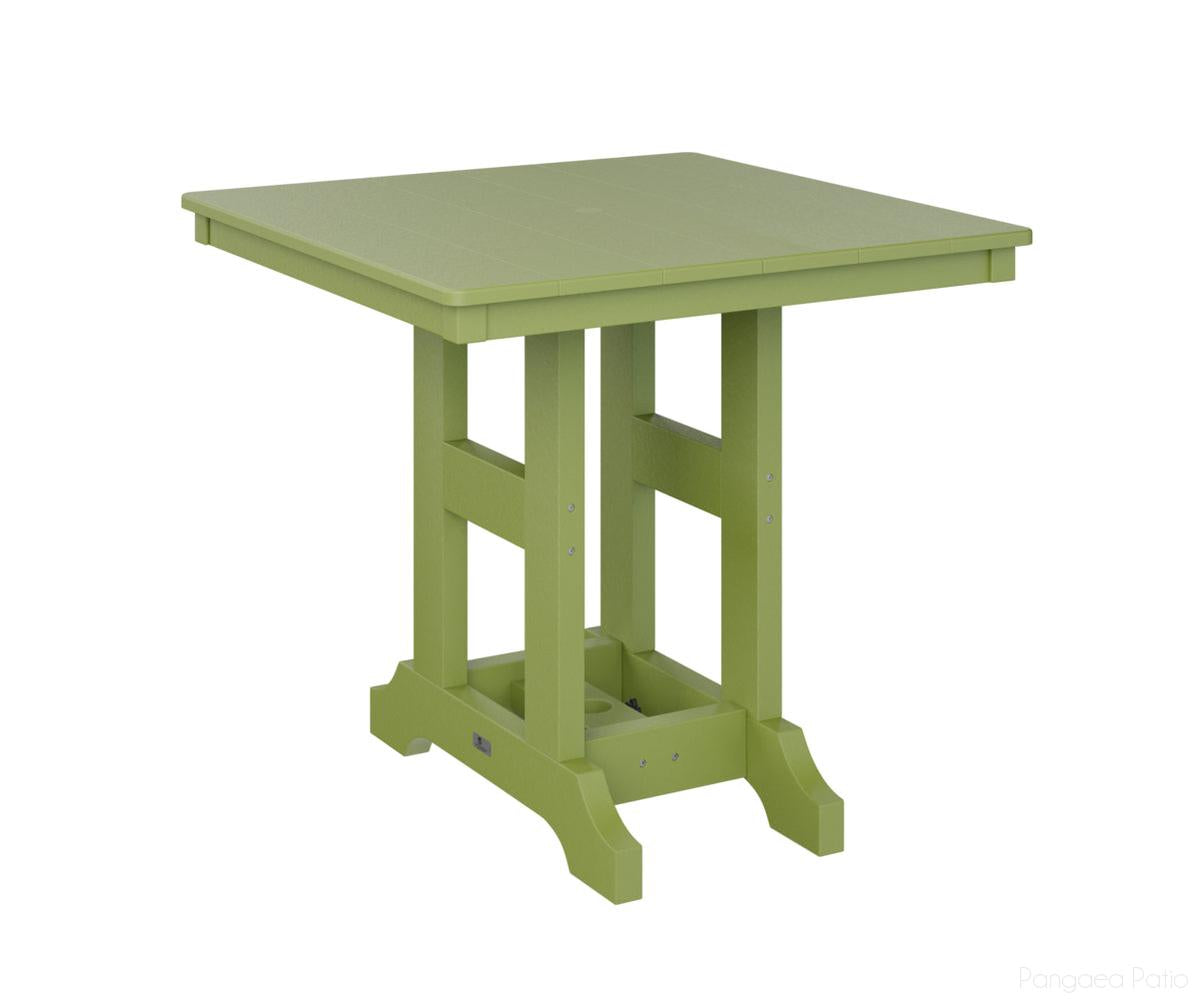 BGGCST0033BKG-Berlin Gardens-Garden Classic 33" x 33" Square Table - Bar Height-Kiwi Green BG-Pangaea Patio