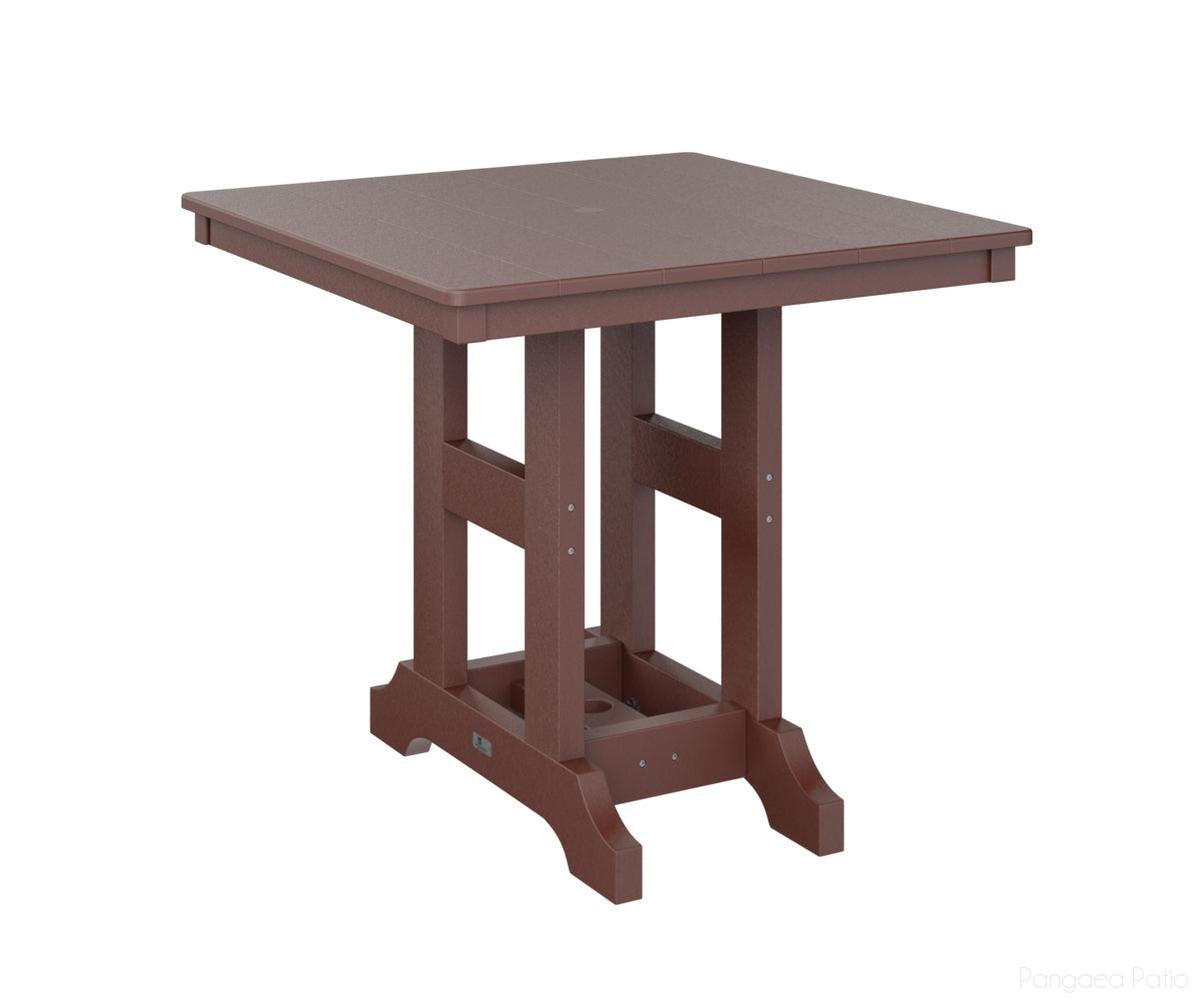 BGGCST0033CBY-Berlin Gardens-Garden Classic 33" x 33" Square Table - Counter Height-Burgundy BG-Pangaea Patio