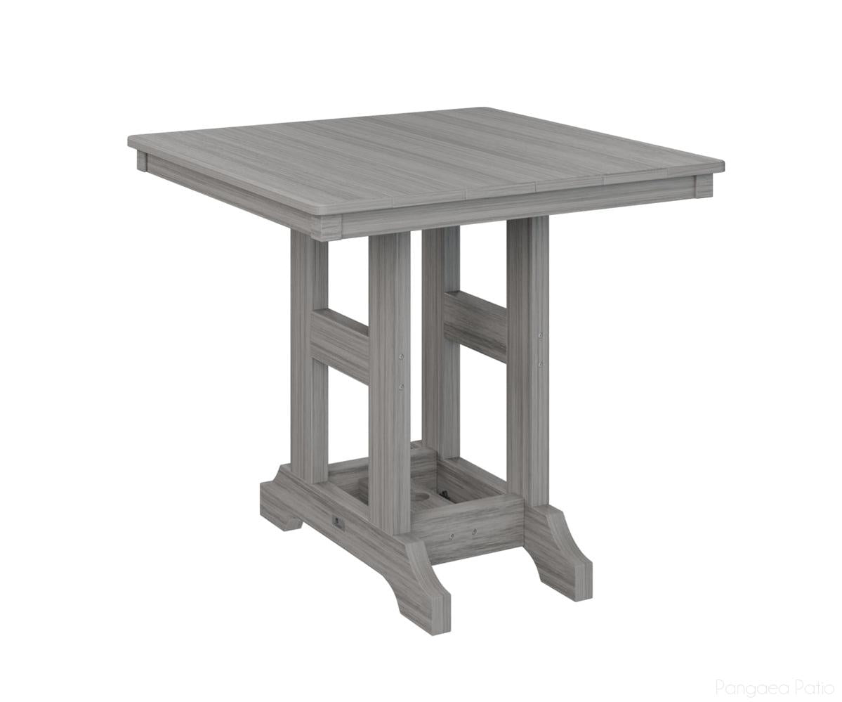 BGGCST0033CDG-Berlin Gardens-Garden Classic 33" x 33" Square Table - Counter Height-Driftwood Gray BG-Pangaea Patio