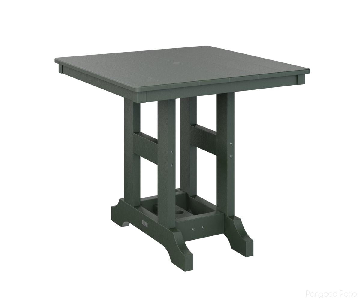 BGGCST0033CGN-Berlin Gardens-Garden Classic 33" x 33" Square Table - Counter Height-Green BG-Pangaea Patio