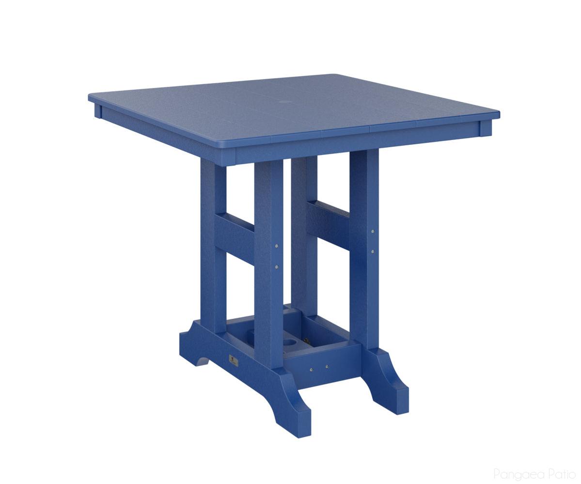 BGGCST0033CPB-Berlin Gardens-Garden Classic 33" x 33" Square Table - Counter Height-Pacific Blue BG-Pangaea Patio