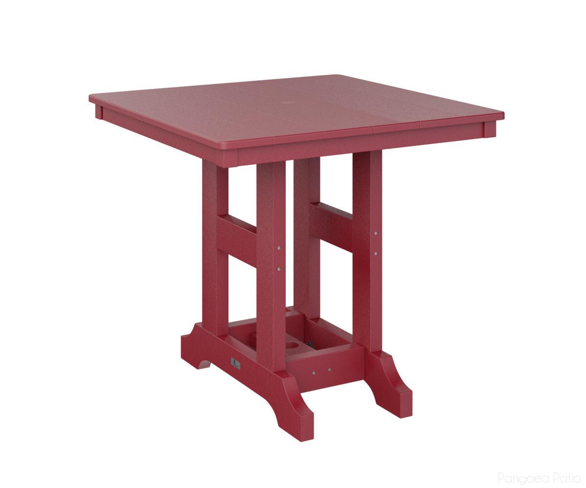 BGGCST0033CSR-Berlin Gardens-Garden Classic 33" x 33" Square Table - Counter Height-Scarlet Red BG-Pangaea Patio