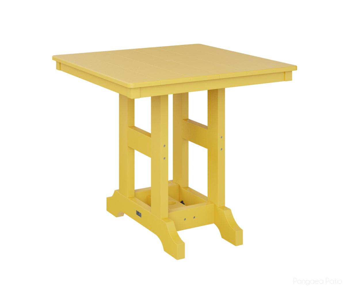BGGCST0033CSY-Berlin Gardens-Garden Classic 33" x 33" Square Table - Counter Height-Sunburst Yellow BG-Pangaea Patio