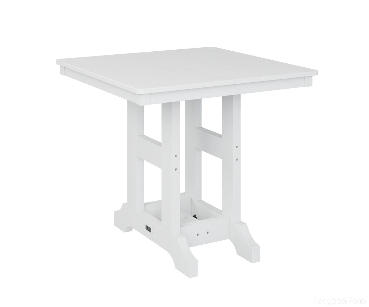 BGGCST0033CWH-Berlin Gardens-Garden Classic 33" x 33" Square Table - Counter Height-White BG-Pangaea Patio