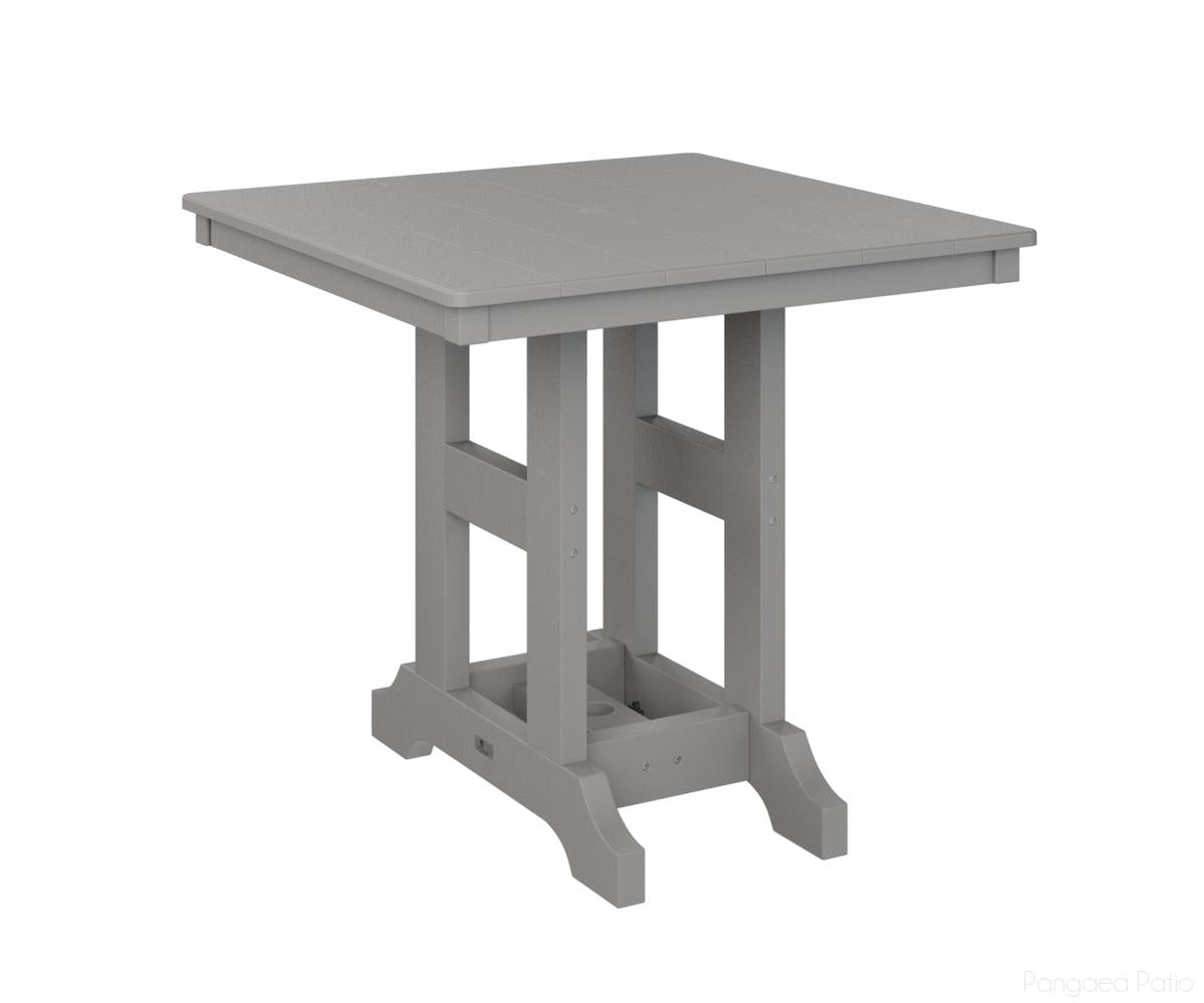 BGGCST0033DLG-Berlin Gardens-Garden Classic 33" x 33" Square Table - Dining Height-Light Gray BG-Pangaea Patio