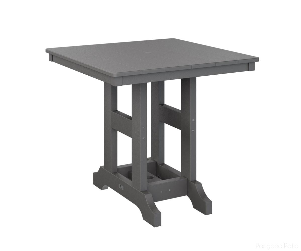 BGGCST0033DSG-Berlin Gardens-Garden Classic 33" x 33" Square Table - Dining Height-Smoke Gray BG-Pangaea Patio