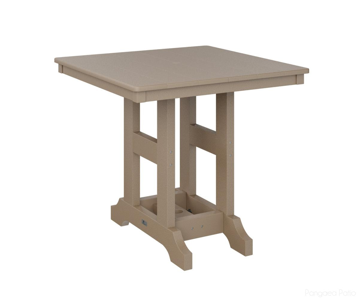 BGGCST0033DWW-Berlin Gardens-Garden Classic 33" x 33" Square Table - Dining Height-Weatherwood BG-Pangaea Patio