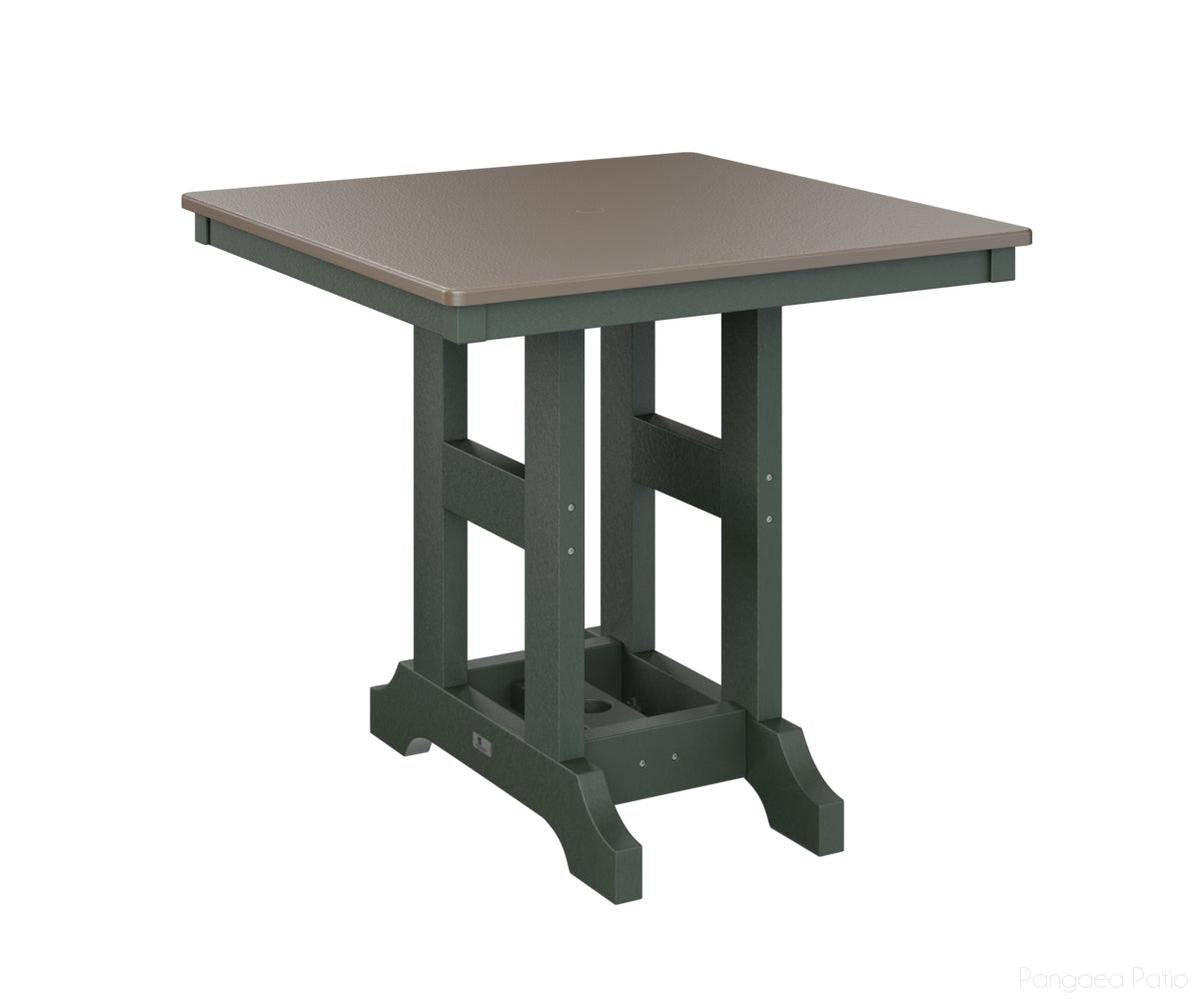 BGGCHF0033BBZGN-Berlin Gardens-Garden Classic 33" x 33" Square Table - Hammered Top - Bar Height-Bronze BG-Green BG-Pangaea Patio
