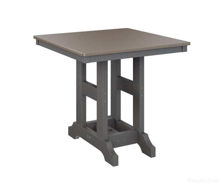 BGGCHF0033DBZSG-Berlin Gardens-Garden Classic 33" x 33" Square Table - Hammered Top - Dining Height-Bronze BG-Smoke Gray BG-Pangaea Patio