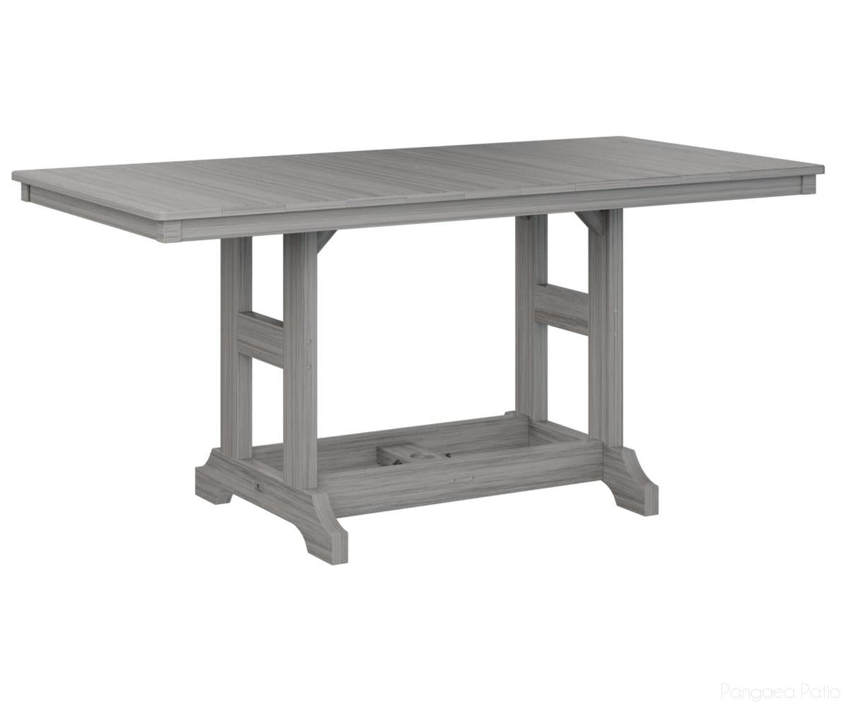 BGGCRT3366BDG-Berlin Gardens-Garden Classic 33" x 66" Rectangular Table - Bar Height-Driftwood Gray BG-Pangaea Patio