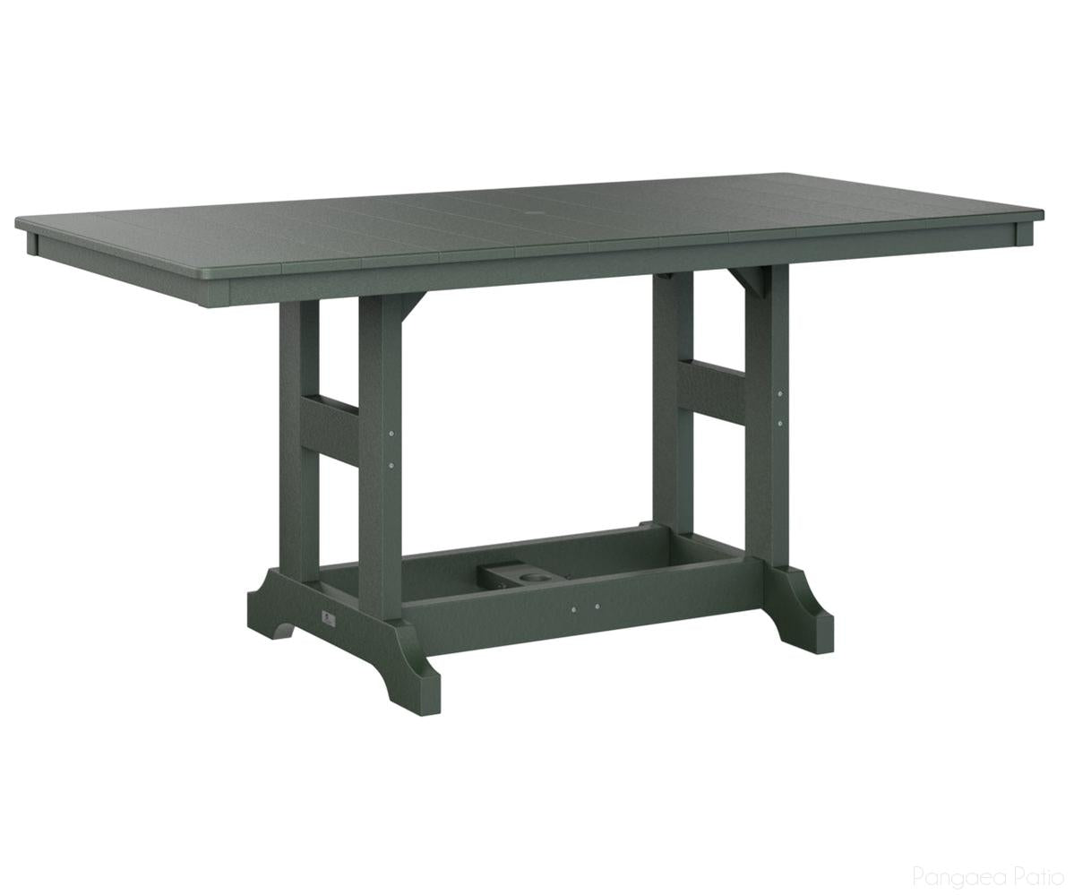 BGGCRT3366CGN-Berlin Gardens-Garden Classic 33" x 66" Rectangular Table - Counter Height-Green BG-Pangaea Patio