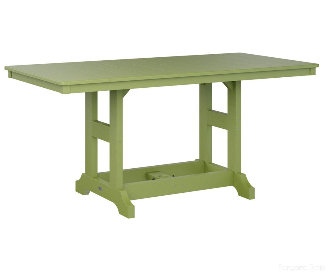 BGGCRT3366CKG-Berlin Gardens-Garden Classic 33" x 66" Rectangular Table - Counter Height-Kiwi Green BG-Pangaea Patio