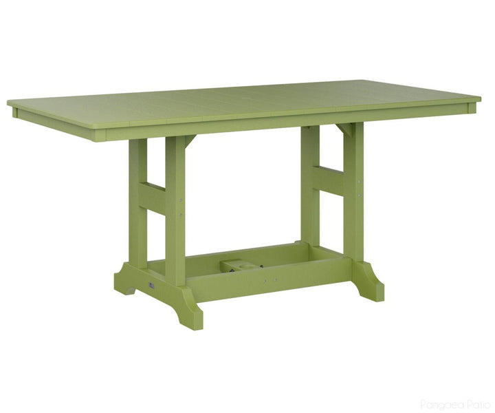 BGGCRT3366CKG-Berlin Gardens-Garden Classic 33" x 66" Rectangular Table - Counter Height-Kiwi Green BG-Pangaea Patio