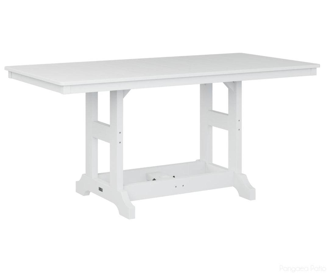 BGGCRT3366CWH-Berlin Gardens-Garden Classic 33" x 66" Rectangular Table - Counter Height-White BG-Pangaea Patio