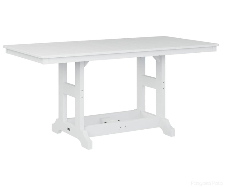 BGGCRT3366CWH-Berlin Gardens-Garden Classic 33" x 66" Rectangular Table - Counter Height-White BG-Pangaea Patio