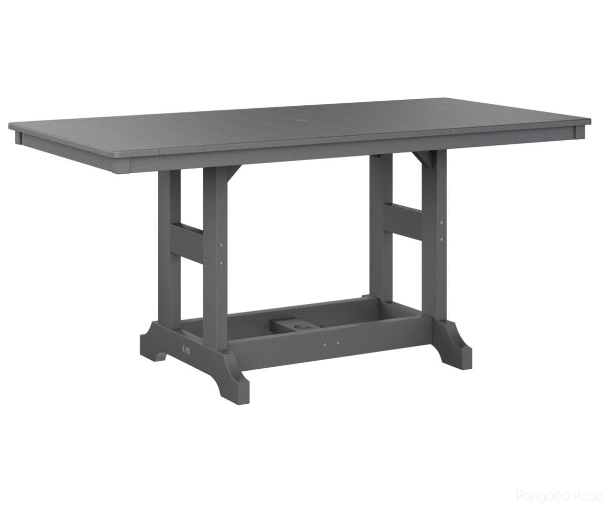 BGGCRT3366DSG-Berlin Gardens-Garden Classic 33" x 66" Rectangular Table - Dining Height-Smoke Gray BG-Pangaea Patio