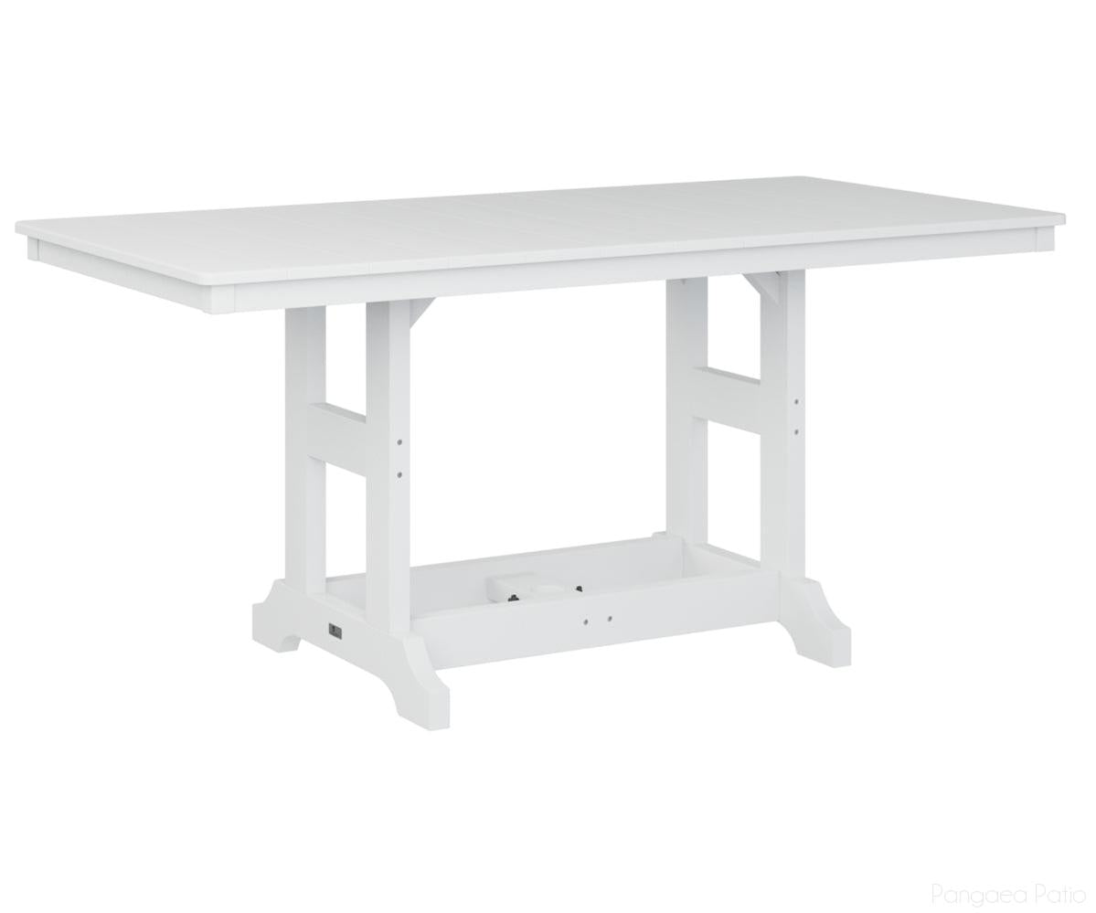 BGGCRT3366DWH-Berlin Gardens-Garden Classic 33" x 66" Rectangular Table - Dining Height-White BG-Pangaea Patio