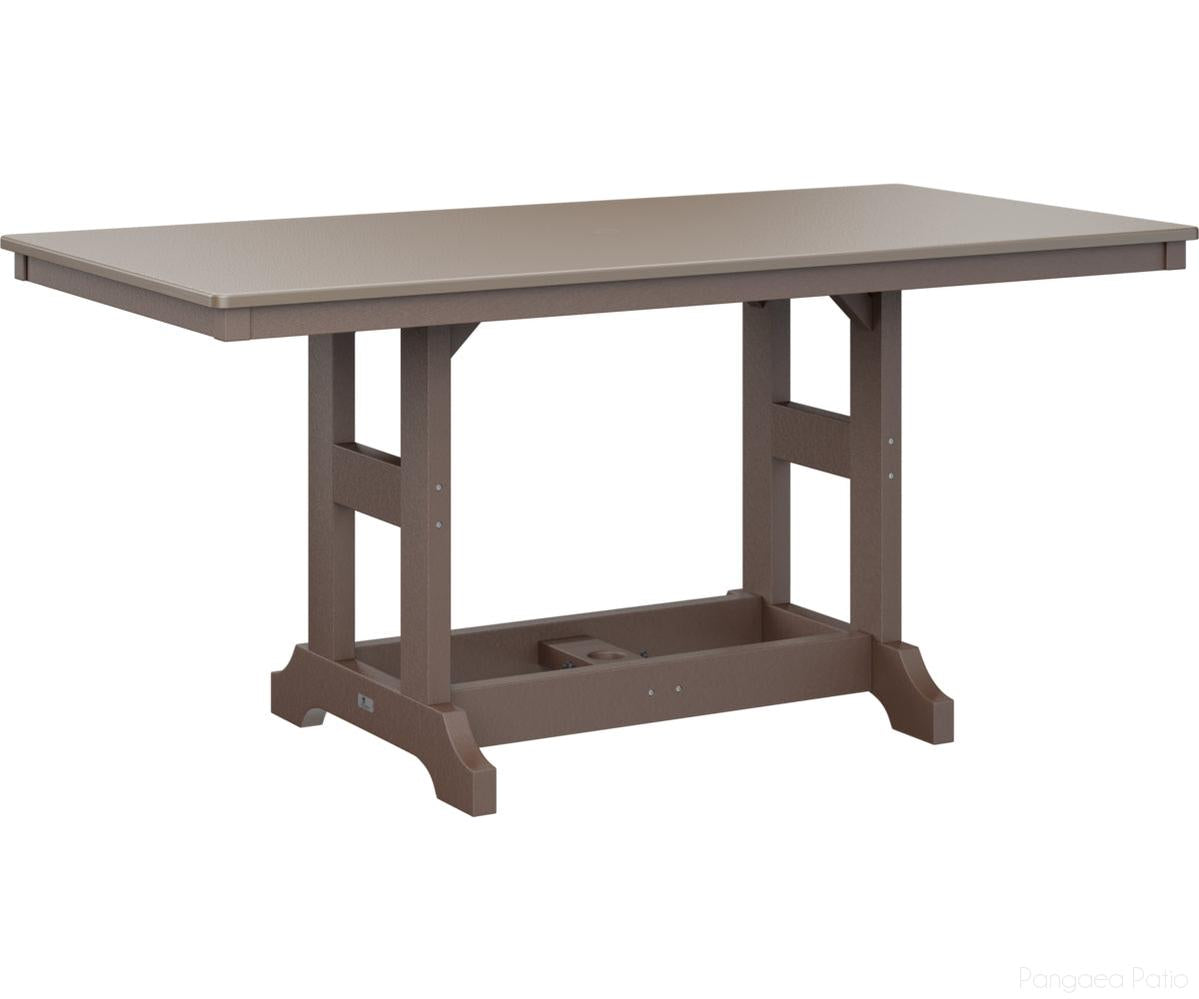 BGGCHF3366BBZCB-Berlin Gardens-Garden Classic 33" x 66" Rectangular Table - Hammered Top - Bar Height-Bronze BG-Chocolate Brown BG-Pangaea Patio