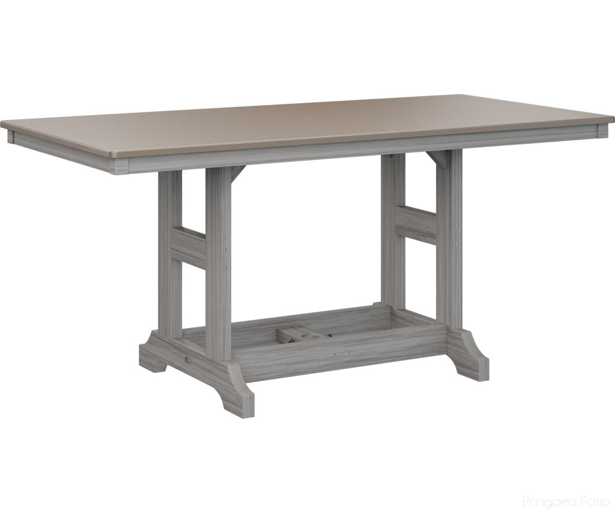 BGGCHF3366BBZDG-Berlin Gardens-Garden Classic 33" x 66" Rectangular Table - Hammered Top - Bar Height-Bronze BG-Driftwood Gray BG-Pangaea Patio