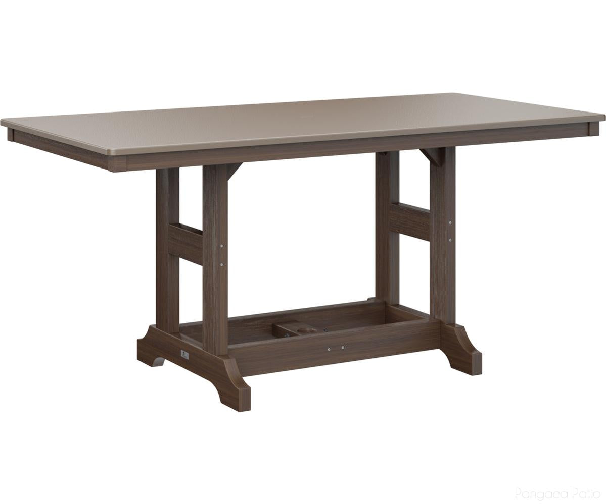 BGGCHF3366CBZBW-Berlin Gardens-Garden Classic 33" x 66" Rectangular Table - Hammered Top - Counter Height-Bronze BG-Brazilian Walnut BG-Pangaea Patio
