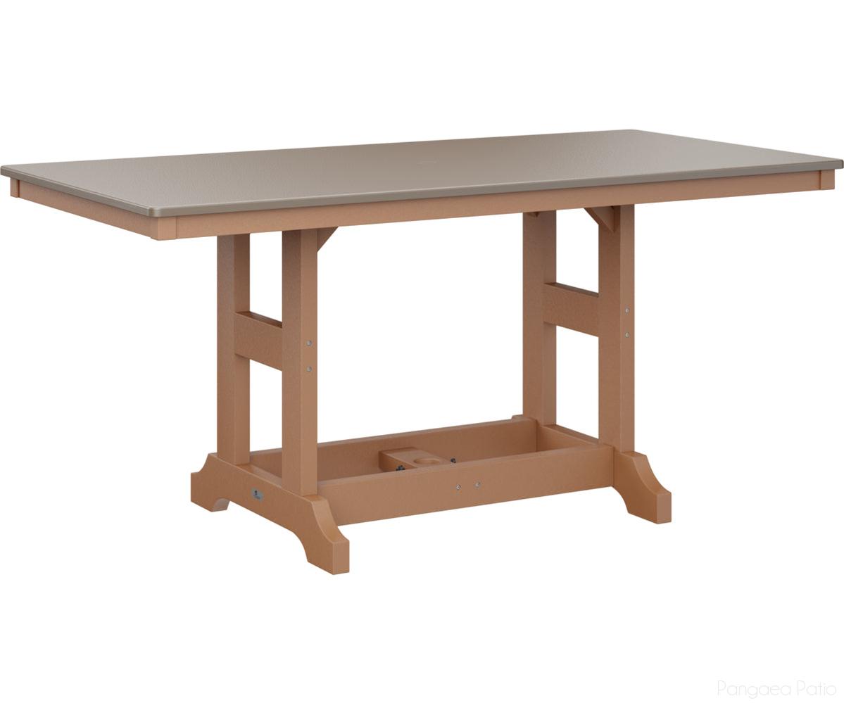 BGGCHF3366CBZCD-Berlin Gardens-Garden Classic 33" x 66" Rectangular Table - Hammered Top - Counter Height-Bronze BG-Cedar BG-Pangaea Patio