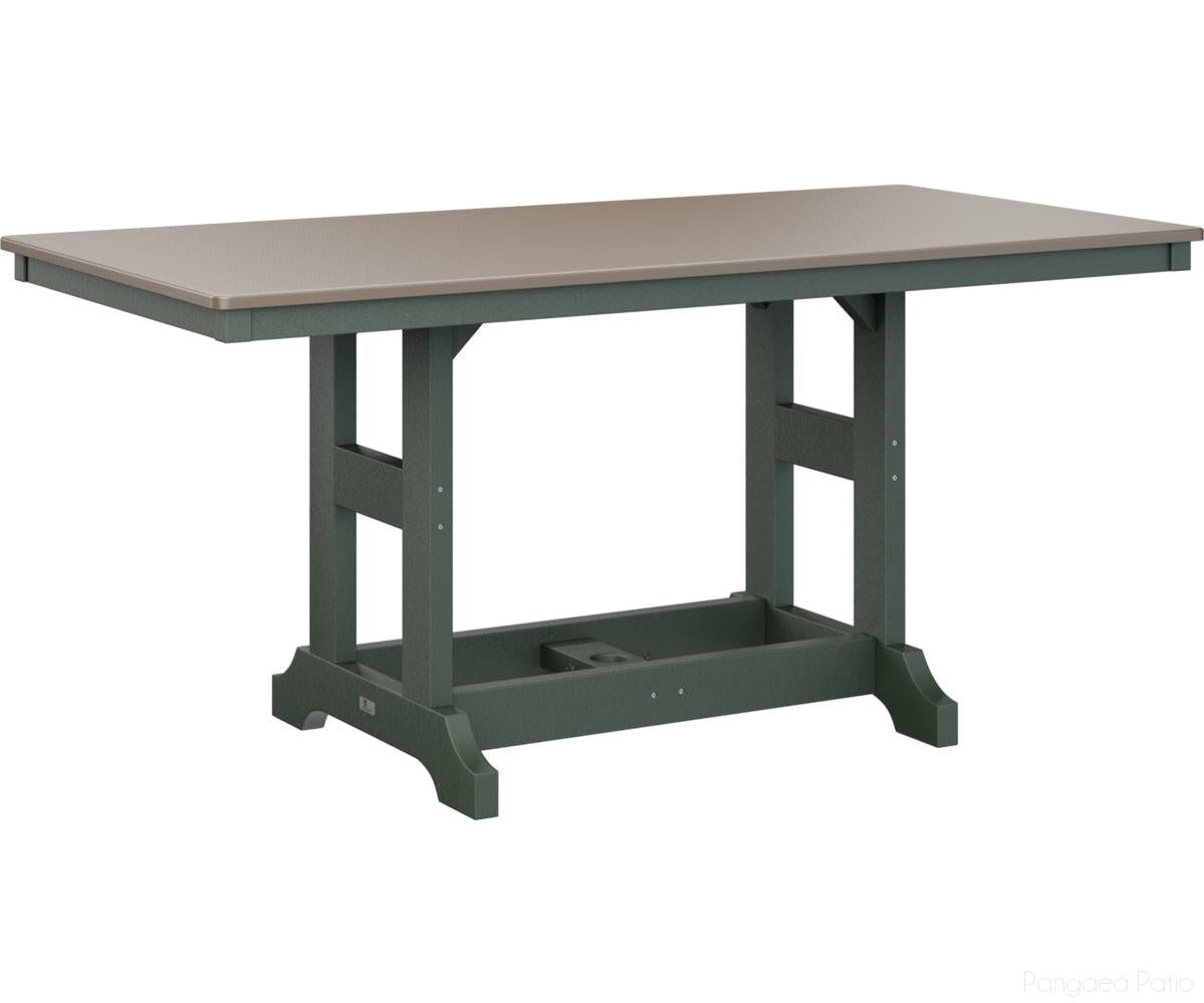 BGGCHF3366CBZGN-Berlin Gardens-Garden Classic 33" x 66" Rectangular Table - Hammered Top - Counter Height-Bronze BG-Green BG-Pangaea Patio