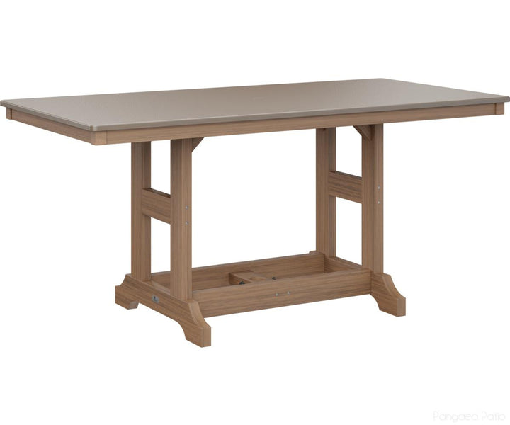 BGGCHF3366DBZAM-Berlin Gardens-Garden Classic 33" x 66" Rectangular Table - Hammered Top - Dining Height-Bronze BG-Antique Mahogany BG-Pangaea Patio