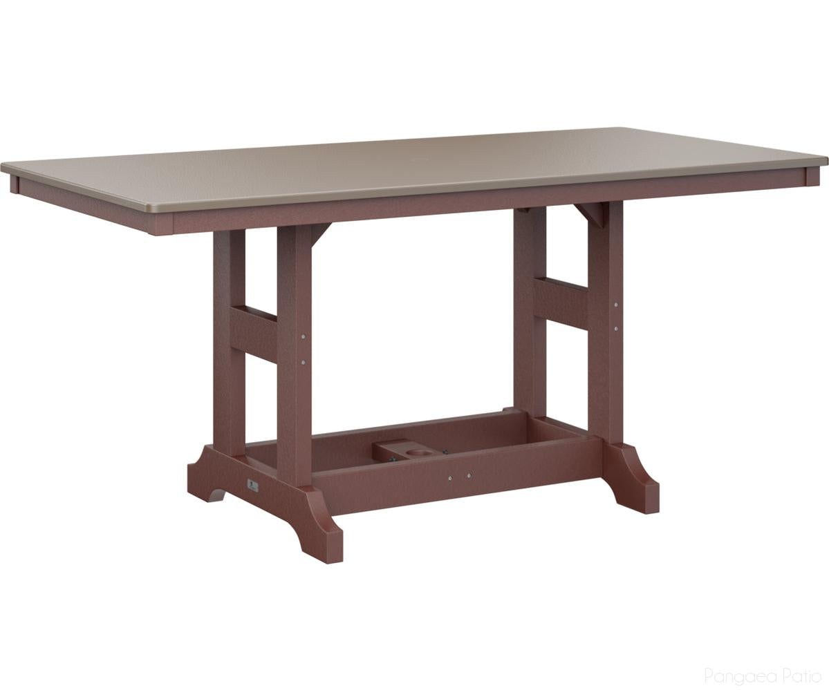 BGGCHF3366DBZBY-Berlin Gardens-Garden Classic 33" x 66" Rectangular Table - Hammered Top - Dining Height-Bronze BG-Burgundy BG-Pangaea Patio