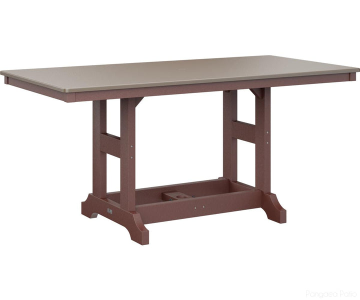 BGGCHF3366DBZBY-Berlin Gardens-Garden Classic 33" x 66" Rectangular Table - Hammered Top - Dining Height-Bronze BG-Burgundy BG-Pangaea Patio