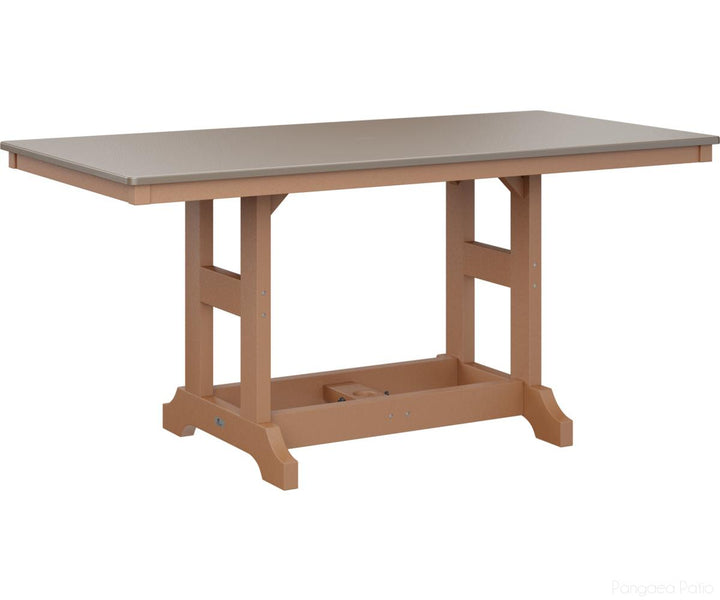 BGGCHF3366DBZCD-Berlin Gardens-Garden Classic 33" x 66" Rectangular Table - Hammered Top - Dining Height-Bronze BG-Cedar BG-Pangaea Patio