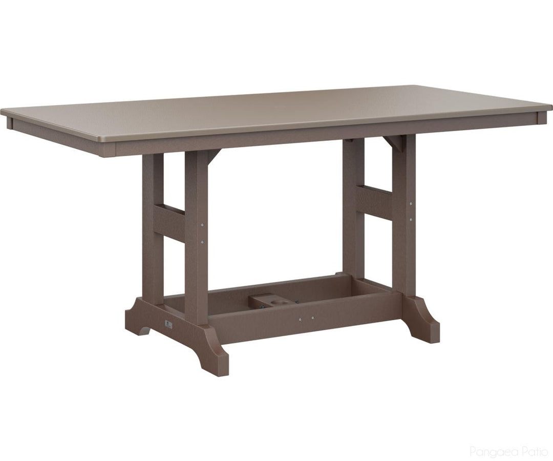 BGGCHF3366DBZCB-Berlin Gardens-Garden Classic 33" x 66" Rectangular Table - Hammered Top - Dining Height-Bronze BG-Chocolate Brown BG-Pangaea Patio