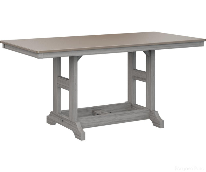 BGGCHF3366DBZDG-Berlin Gardens-Garden Classic 33" x 66" Rectangular Table - Hammered Top - Dining Height-Bronze BG-Driftwood Gray BG-Pangaea Patio