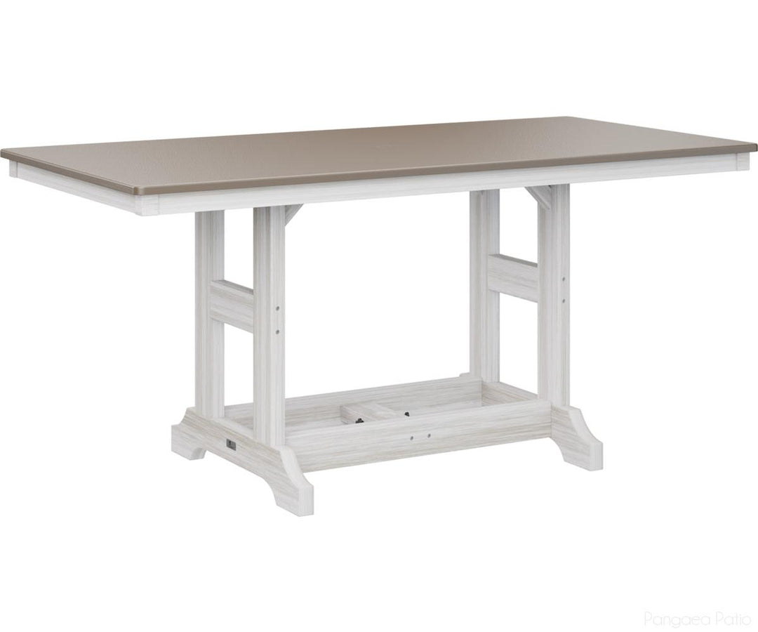 BGGCHF3366DBZSE-Berlin Gardens-Garden Classic 33" x 66" Rectangular Table - Hammered Top - Dining Height-Bronze BG-Seashell BG-Pangaea Patio