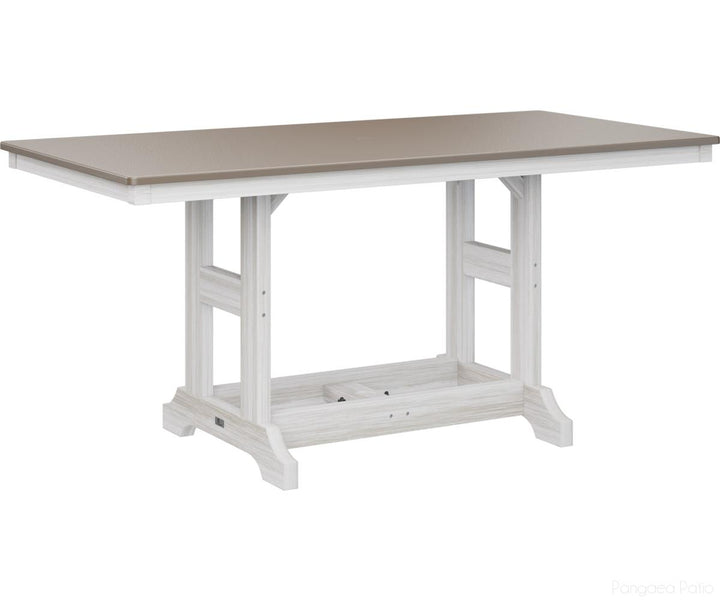 BGGCHF3366DBZSE-Berlin Gardens-Garden Classic 33" x 66" Rectangular Table - Hammered Top - Dining Height-Bronze BG-Seashell BG-Pangaea Patio