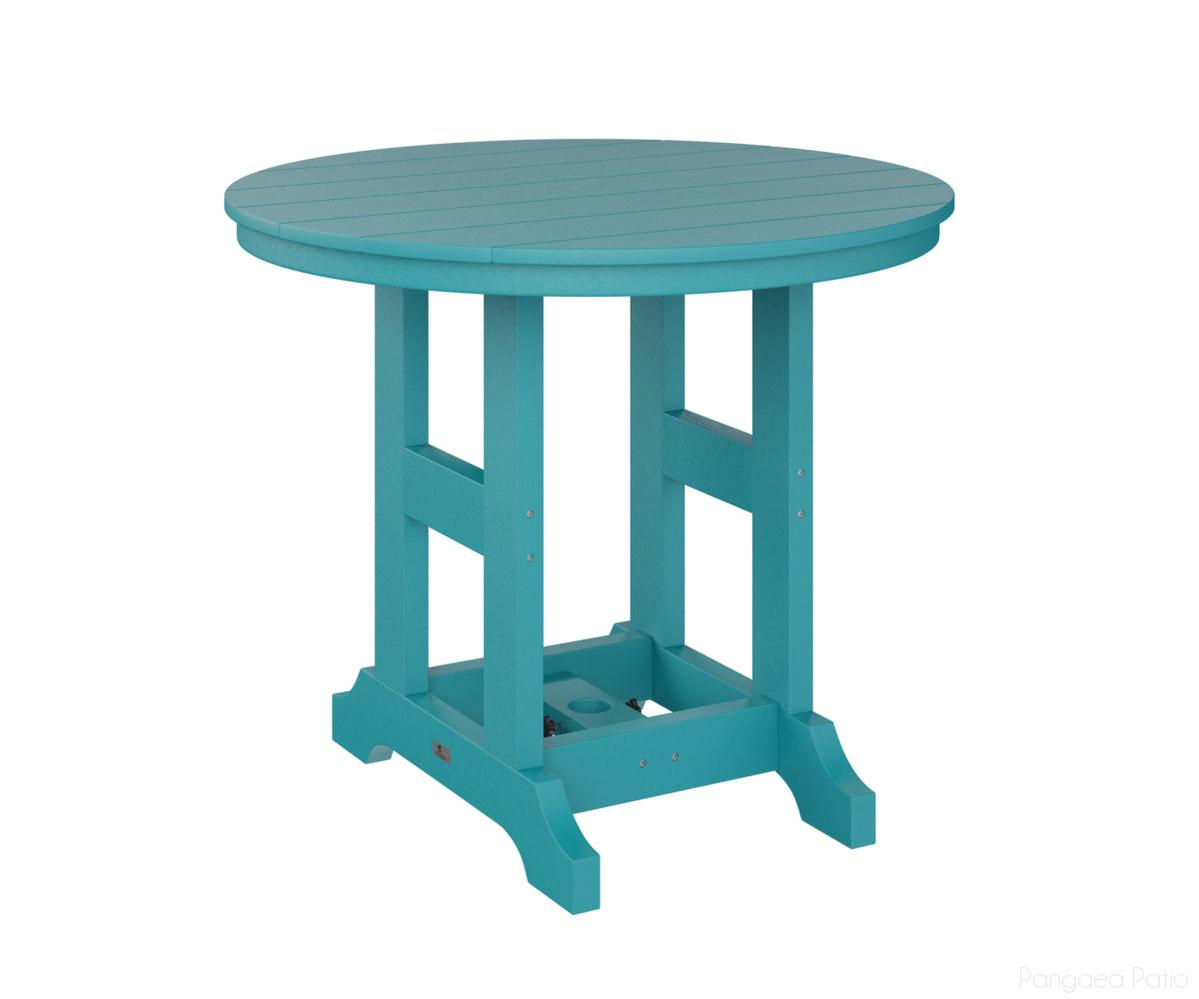 BGGCRT0038BAB-Berlin Gardens-Garden Classic 38" Round Table - Bar Height-Aruba Blue BG-Pangaea Patio