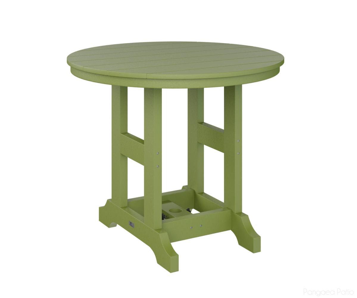 BGGCRT0038BKG-Berlin Gardens-Garden Classic 38" Round Table - Bar Height-Kiwi Green BG-Pangaea Patio