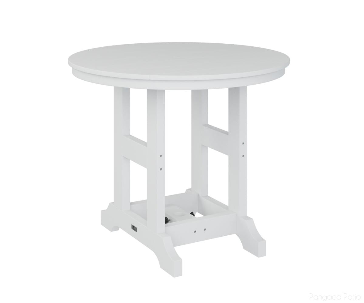 BGGCRT0038BWH-Berlin Gardens-Garden Classic 38" Round Table - Bar Height-White BG-Pangaea Patio