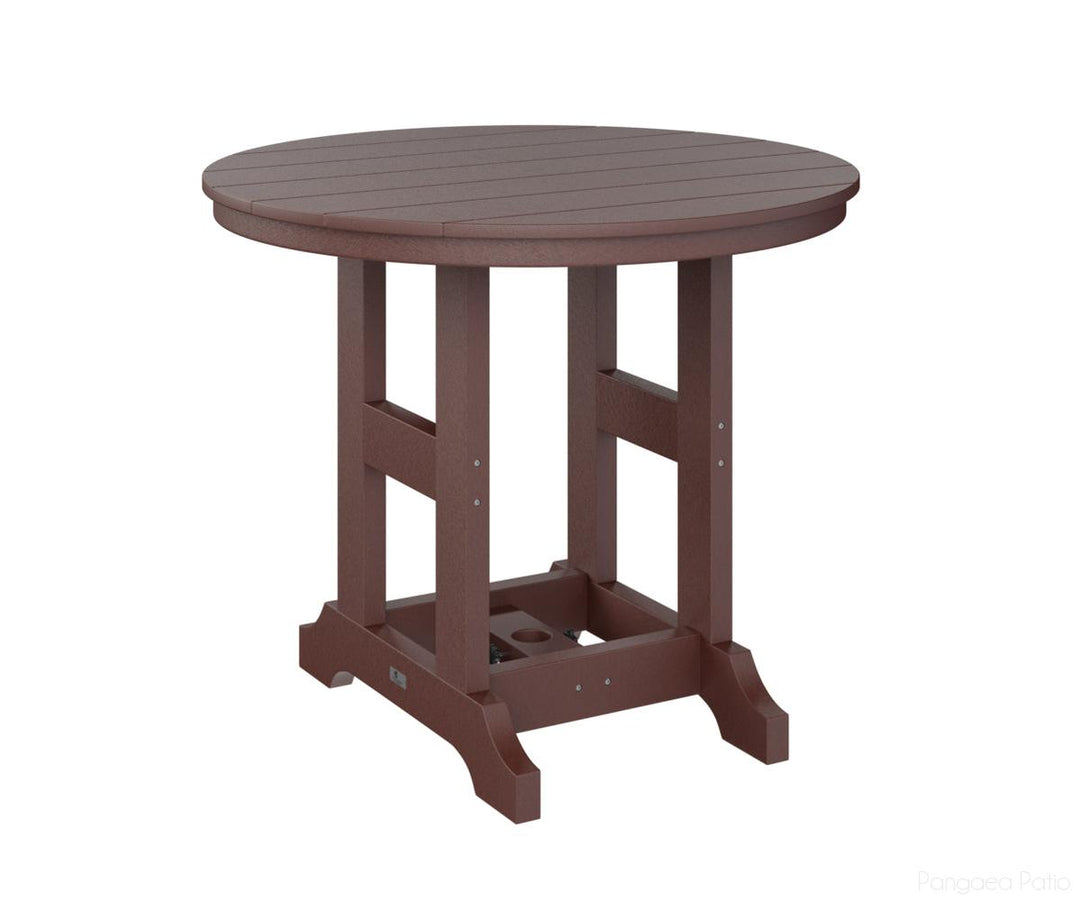 BGGCRT0038CBY-Berlin Gardens-Garden Classic 38" Round Table - Counter Height-Burgundy BG-Pangaea Patio