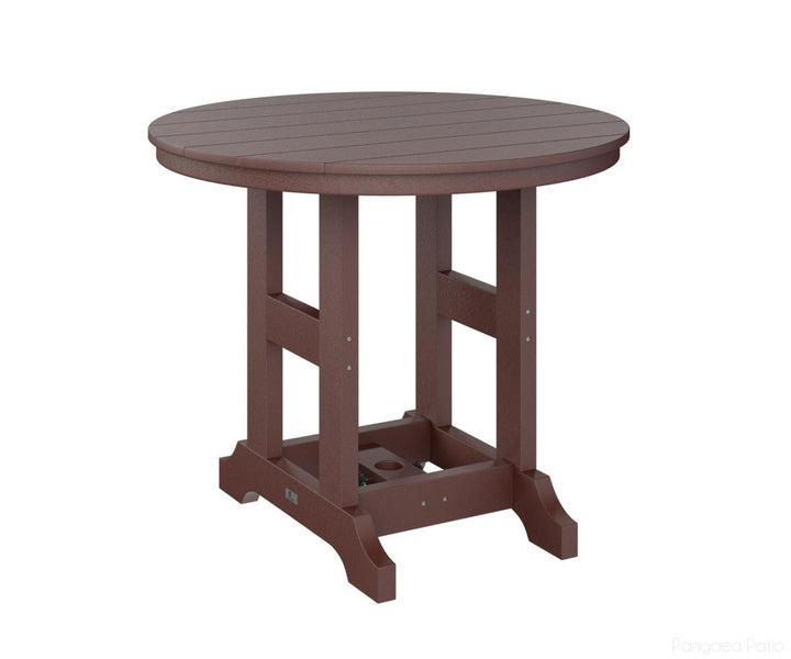 BGGCRT0038CBY-Berlin Gardens-Garden Classic 38" Round Table - Counter Height-Burgundy BG-Pangaea Patio