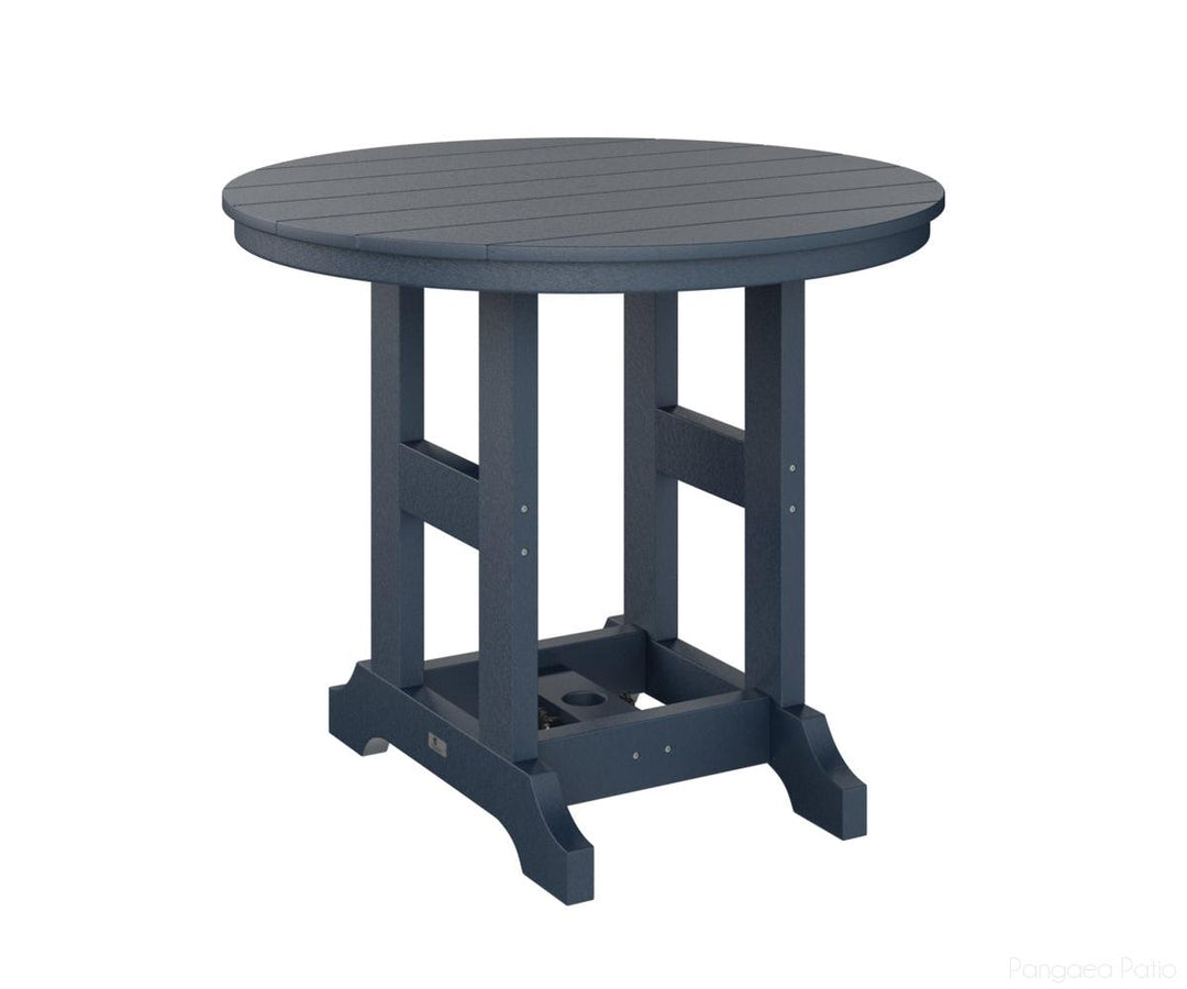BGGCRT0038CNB-Berlin Gardens-Garden Classic 38" Round Table - Counter Height-Navy Blue BG-Pangaea Patio