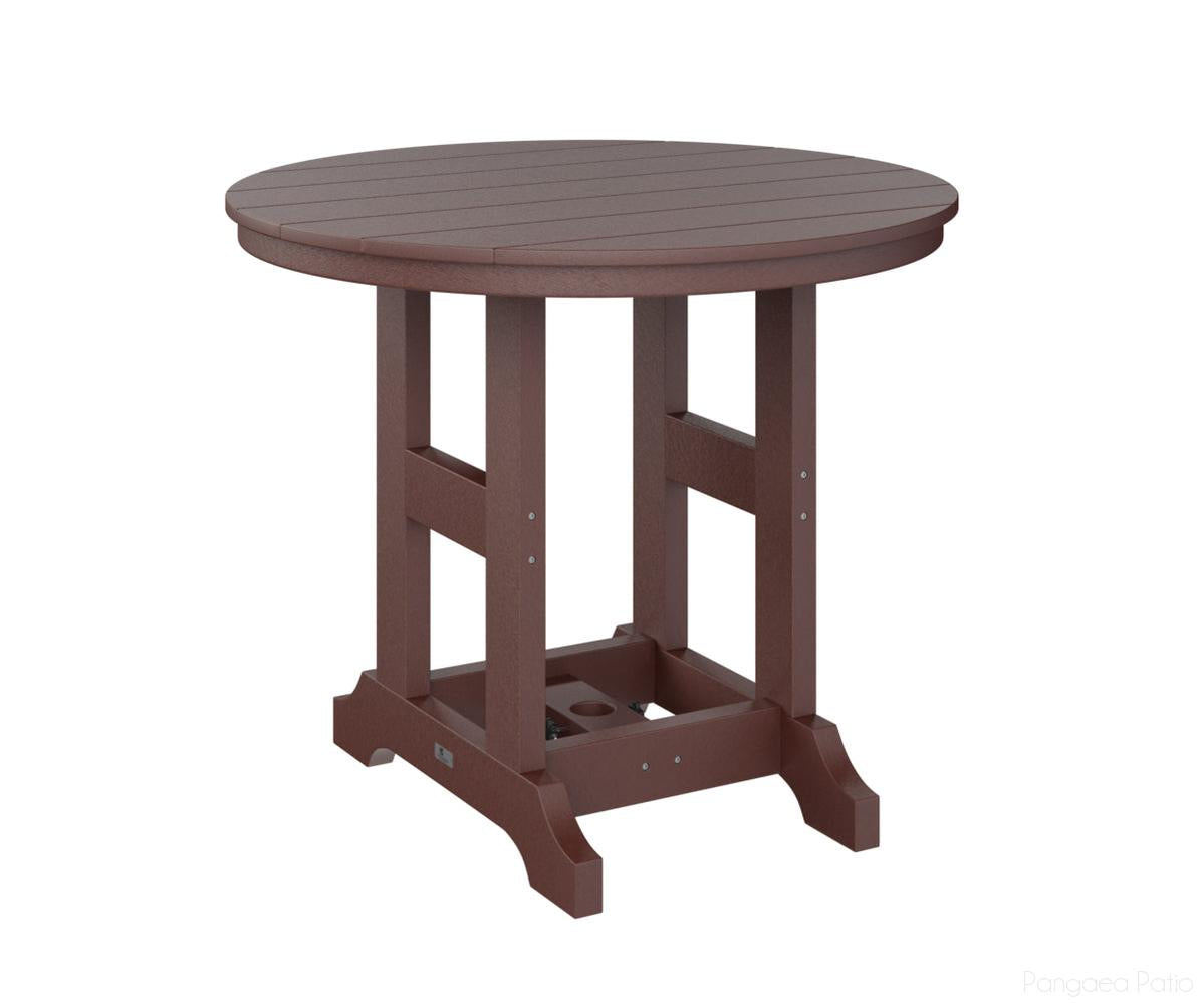 BGGCRT0038DBY-Berlin Gardens-Garden Classic 38" Round Table - Dining Height-Burgundy BG-Pangaea Patio