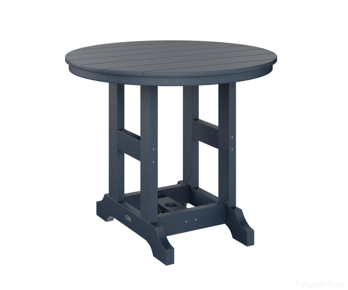 BGGCRT0038DNB-Berlin Gardens-Garden Classic 38" Round Table - Dining Height-Navy Blue BG-Pangaea Patio