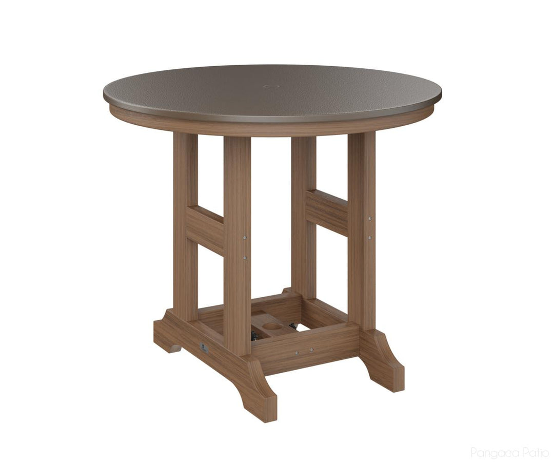 BGGCHF0038BBZAM-Berlin Gardens-Garden Classic 38" Round Table - Hammered Top - Bar Height-Bronze BG-Antique Mahogany BG-Pangaea Patio