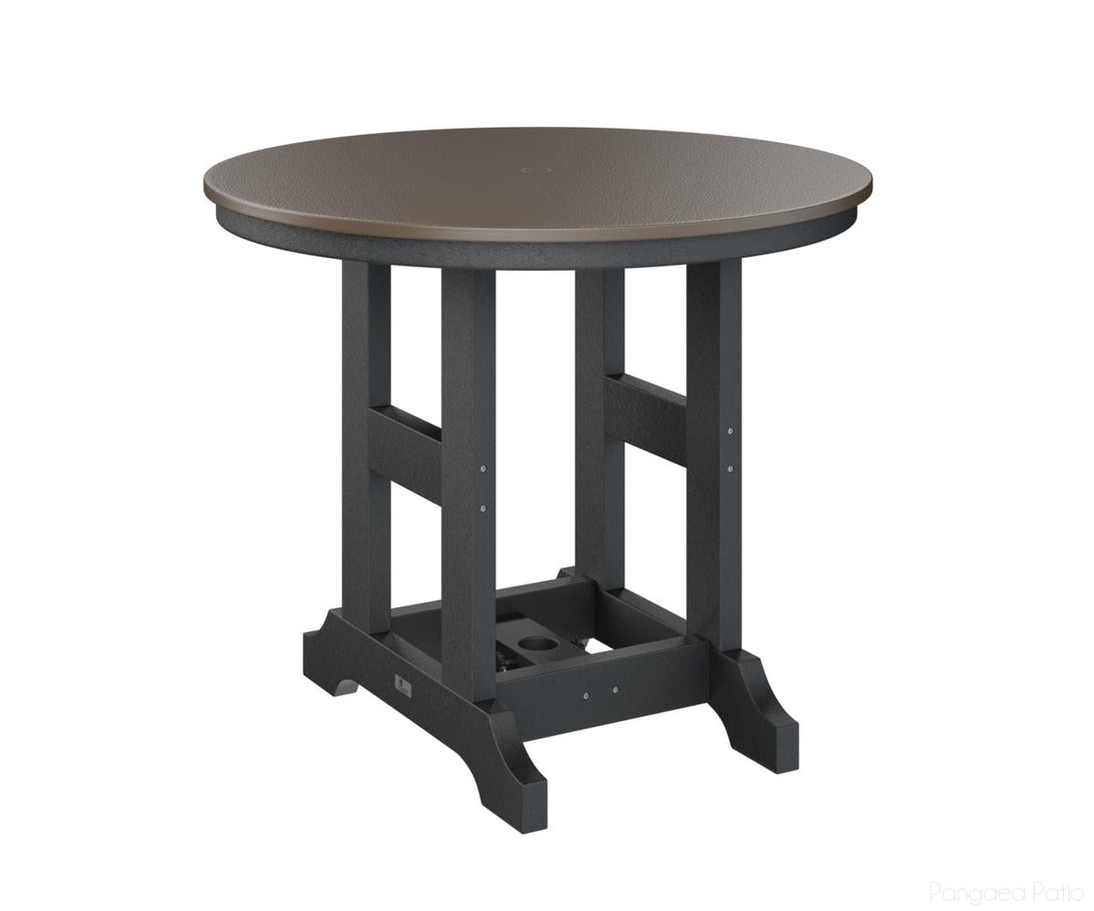 BGGCHF0038CBZBK-Berlin Gardens-Garden Classic 38" Round Table - Hammered Top - Counter Height-Bronze BG-Black BG-Pangaea Patio