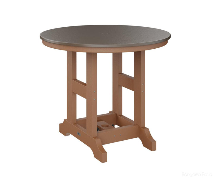 BGGCHF0038CBZCD-Berlin Gardens-Garden Classic 38" Round Table - Hammered Top - Counter Height-Bronze BG-Cedar BG-Pangaea Patio
