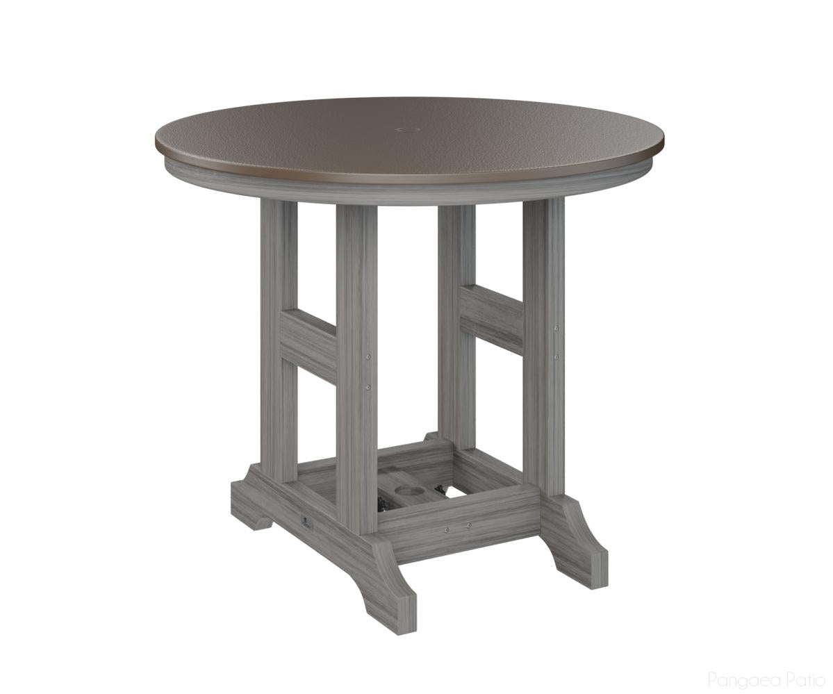 BGGCHF0038CBZDG-Berlin Gardens-Garden Classic 38" Round Table - Hammered Top - Counter Height-Bronze BG-Driftwood Gray BG-Pangaea Patio