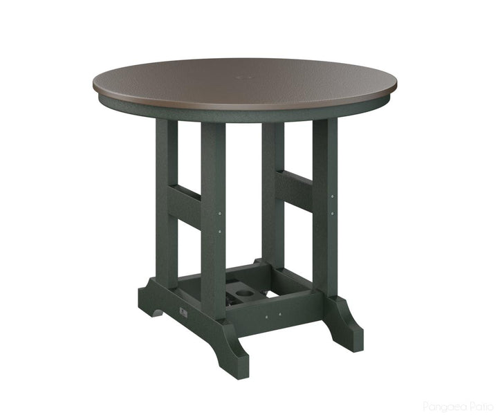 BGGCHF0038CBZGN-Berlin Gardens-Garden Classic 38" Round Table - Hammered Top - Counter Height-Bronze BG-Green BG-Pangaea Patio