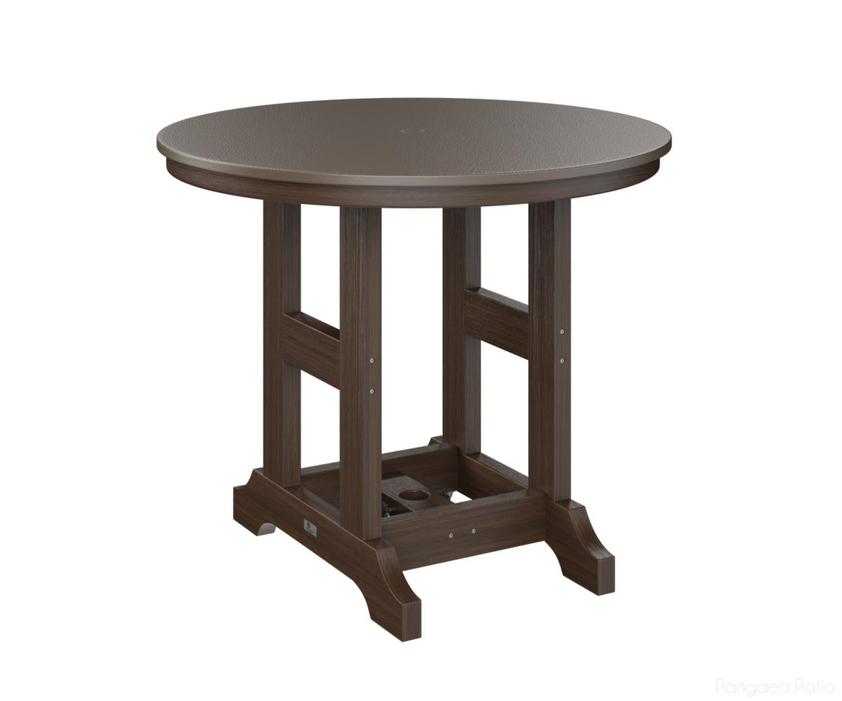 BGGCHF0038DBZBW-Berlin Gardens-Garden Classic 38" Round Table - Hammered Top - Dining Height-Bronze BG-Brazilian Walnut BG-Pangaea Patio