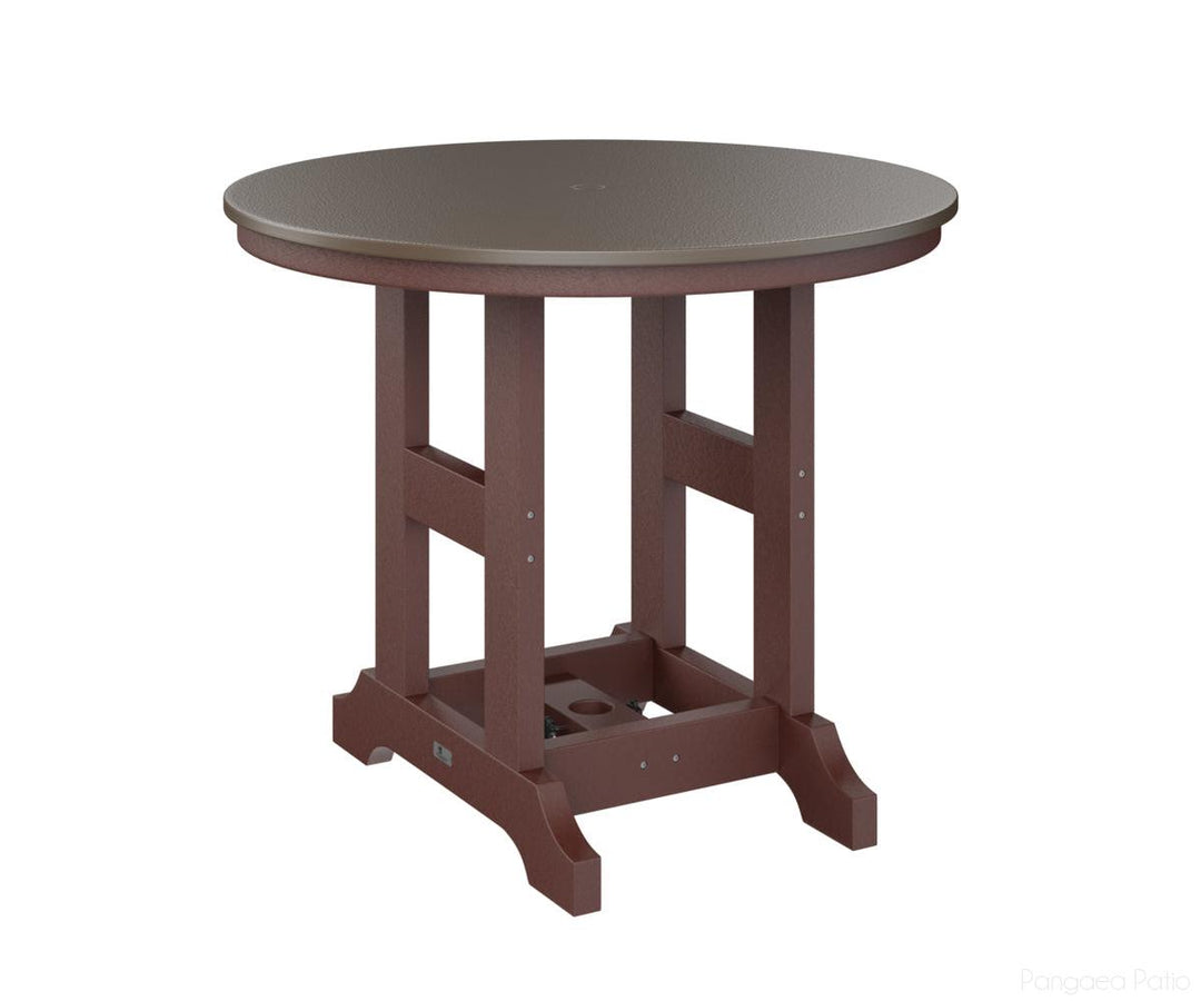 BGGCHF0038DBZBY-Berlin Gardens-Garden Classic 38" Round Table - Hammered Top - Dining Height-Bronze BG-Burgundy BG-Pangaea Patio